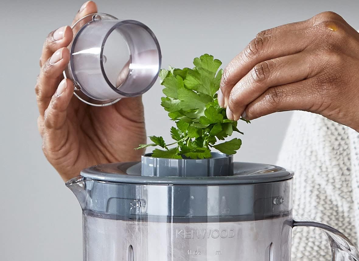 Kenwood BLP41.C0WH Blender, 2L jug with practical handle, steel blades, 3 speeds+pulse, including chopped accessory, non-slip feet, plastic, white and gray