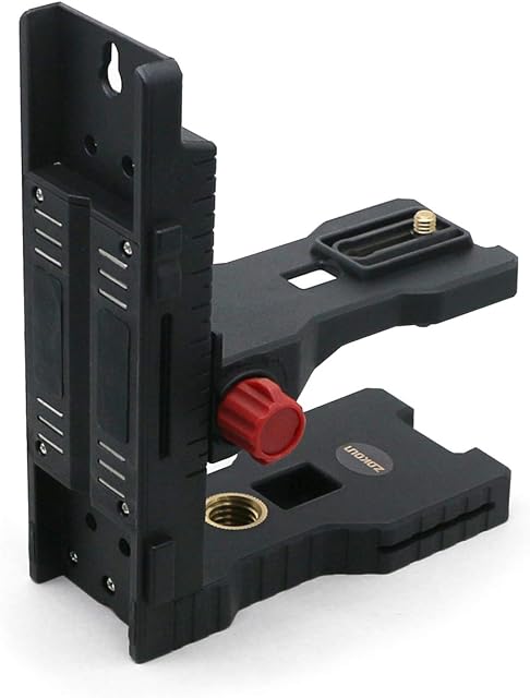 Zokoun Multifunctional L-Shape Magnetic Bracket Laser Level Adapter-Alternative to A Standard 1/4"and 5/8"Thread,Fully-Adjustable Magnetic Pivoting Base to 360 Degree for Wall & Ceiling Mount(LB01)