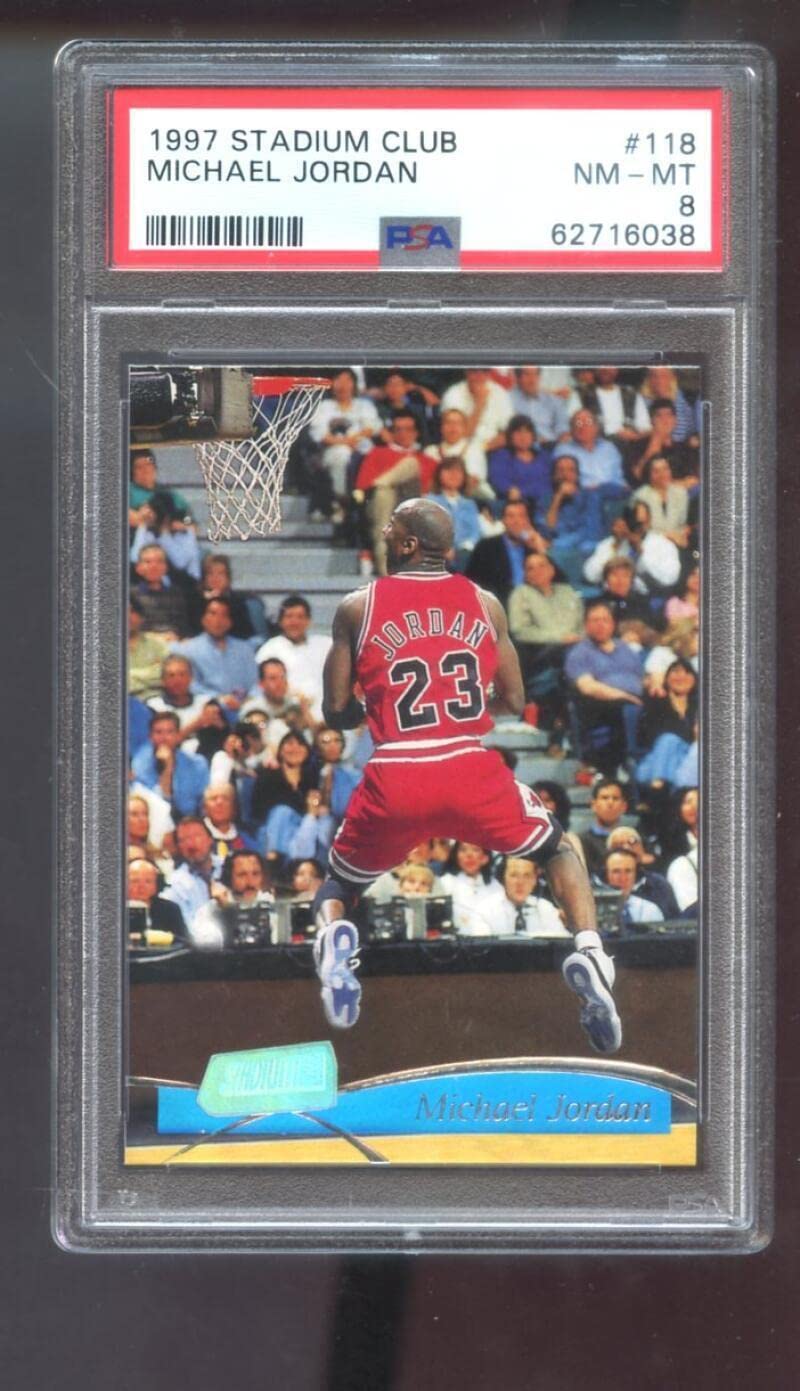 Amazon.com: 1997-98 Topps Stadium Club #118 Michael Jordan PSA 8 