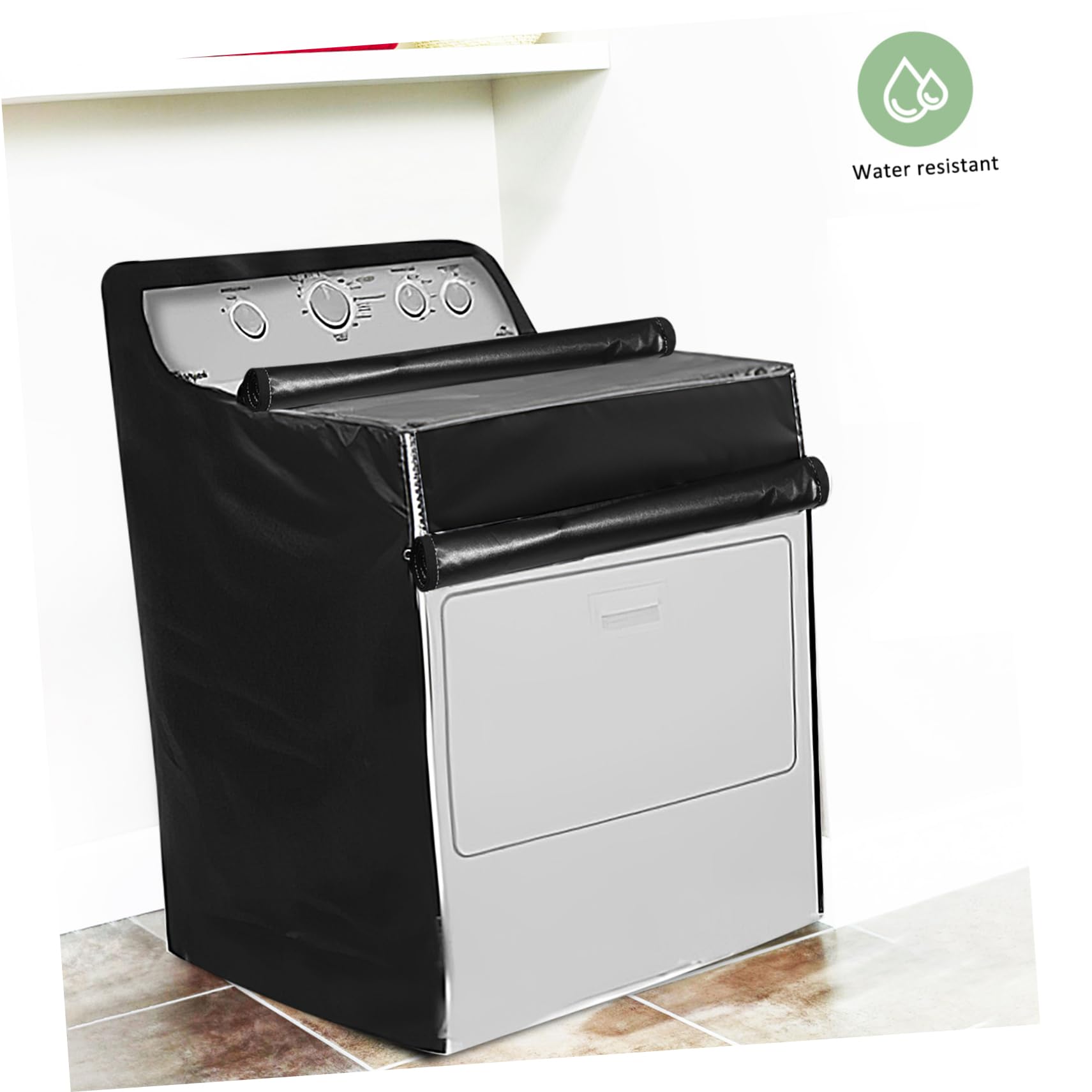 Housse de Machine à Laver 420d Noire en Oxford, Ajustable