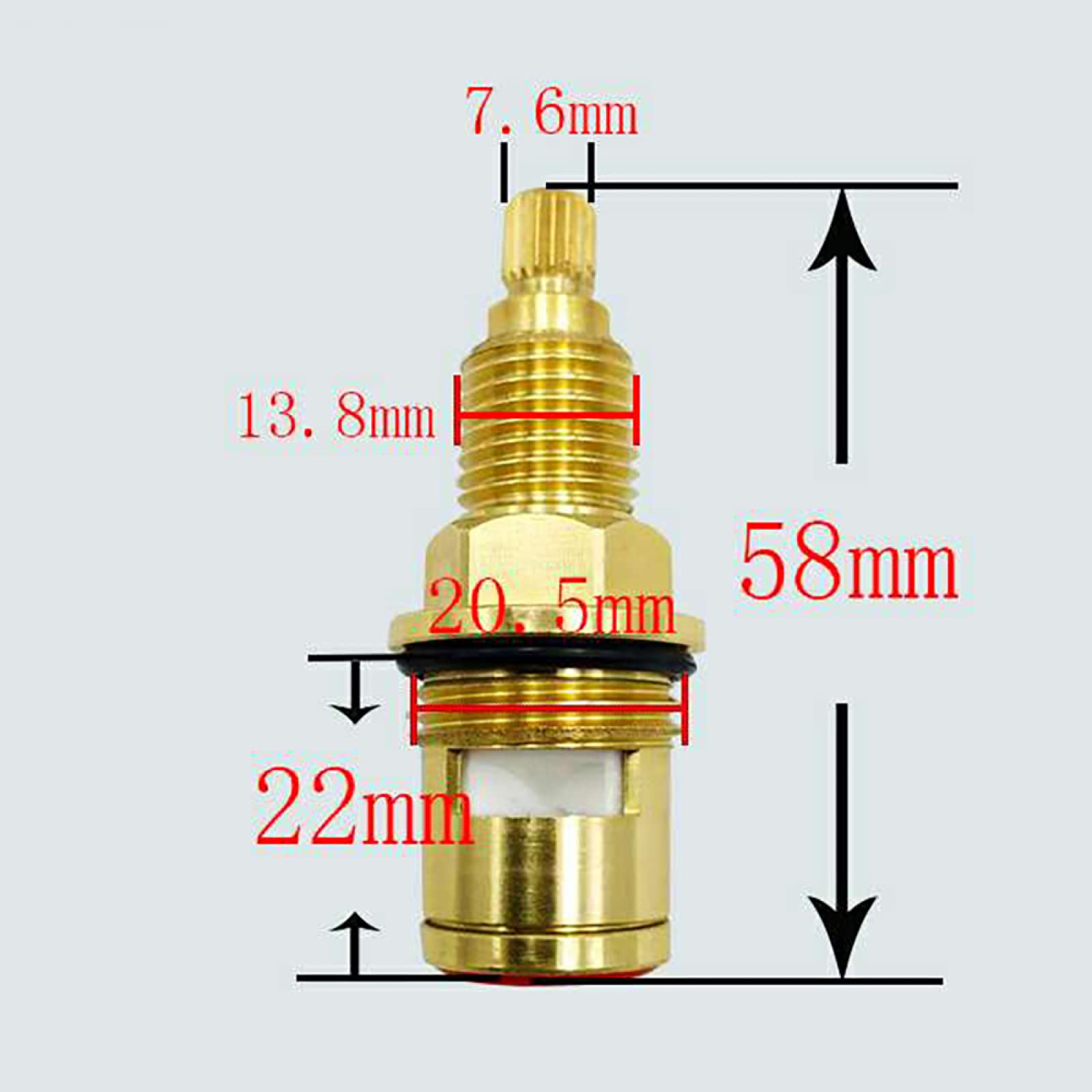 Cartouche de valve de robinet de rechange en laiton et céramique, valve en plastique pour robinet, disque intérieur quart de tour, cartouches de rechange pour un fonctionnement fluide, solution de