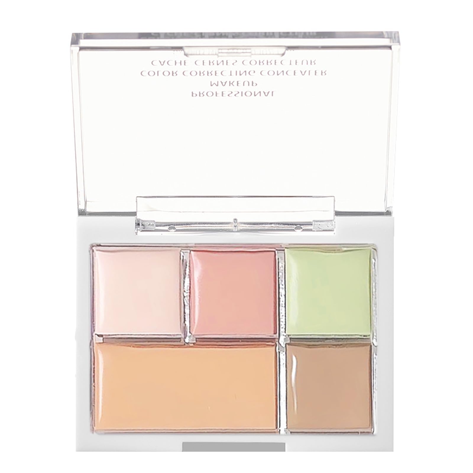 Concealer Full Coverage, Colour Corrector Contour Palette, Under Eye Concealer Cream Contour, Hydrating Brightening Peach White Green Concealer Palette for Dark Circles, Redness, All Skin Types