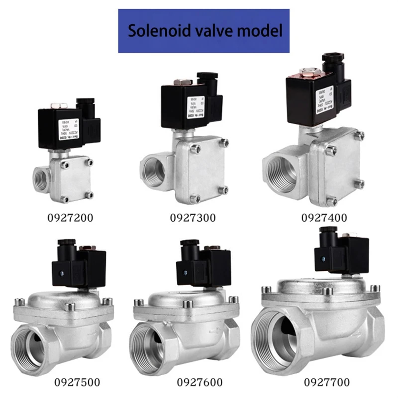 1/2" 1,6 MPa 0927 Normalnie zamknięty wysokociśnieniowy zawór elektromagnetyczny ze stali nierdzewnej (24VAC-VITON-Seal)