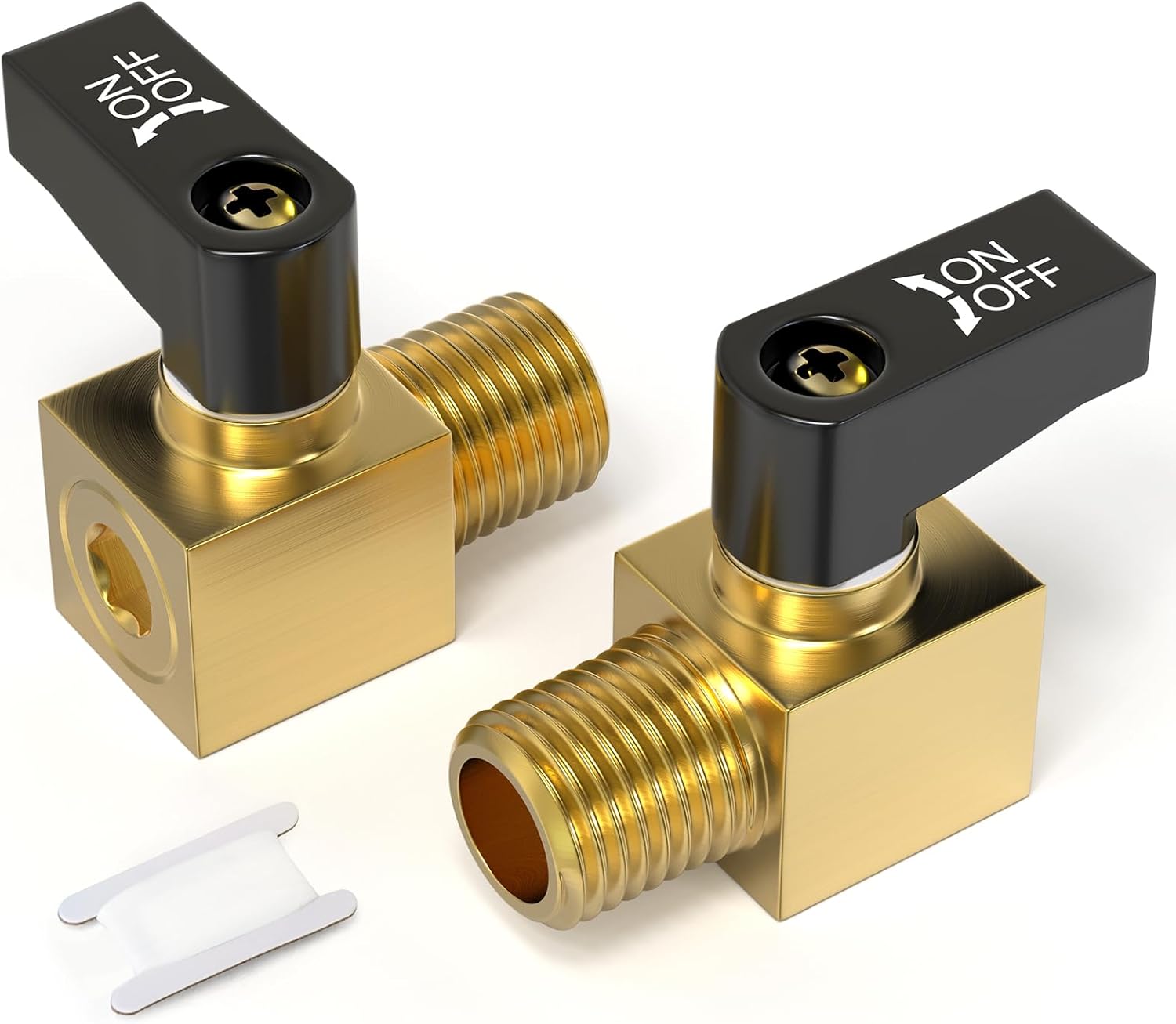 GASHER 4Pcs Air Compressor Valve, 1/4" NPT Male Brass Drain Ball Valve With Plastic Case, For Air Compressor