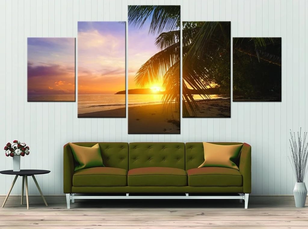 Impression sur toile grand format tableau décoration murale de plage