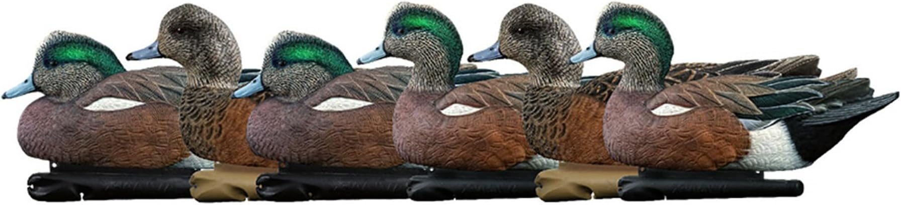 Avian X Topflight Wigeon Decoys, Rugged Realistic Floating Duck Decoys for Hunting, Weight Forward Swim Keel