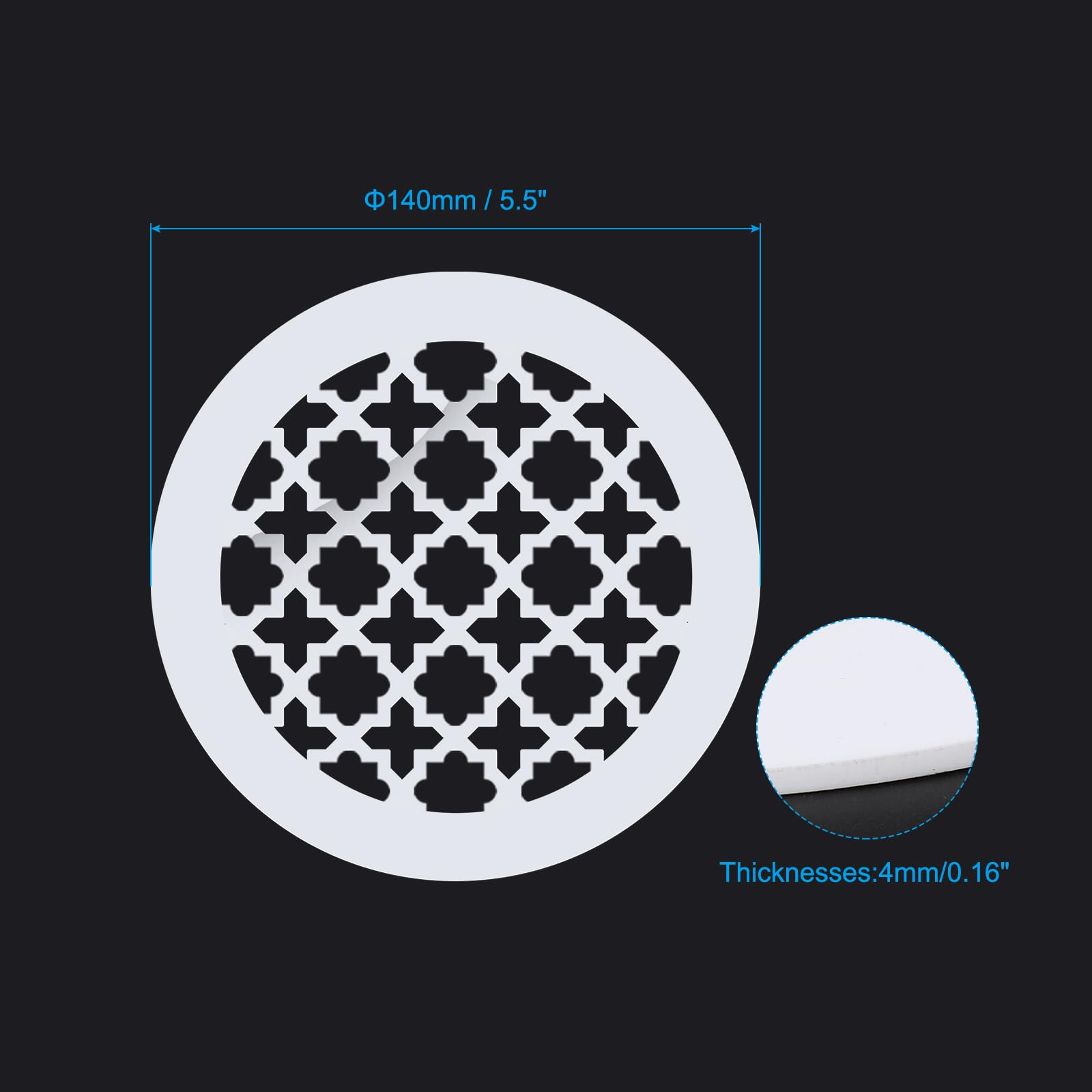 PATIKIL Air Vent Cover Grille for 4" Duct Opening - Image 2
