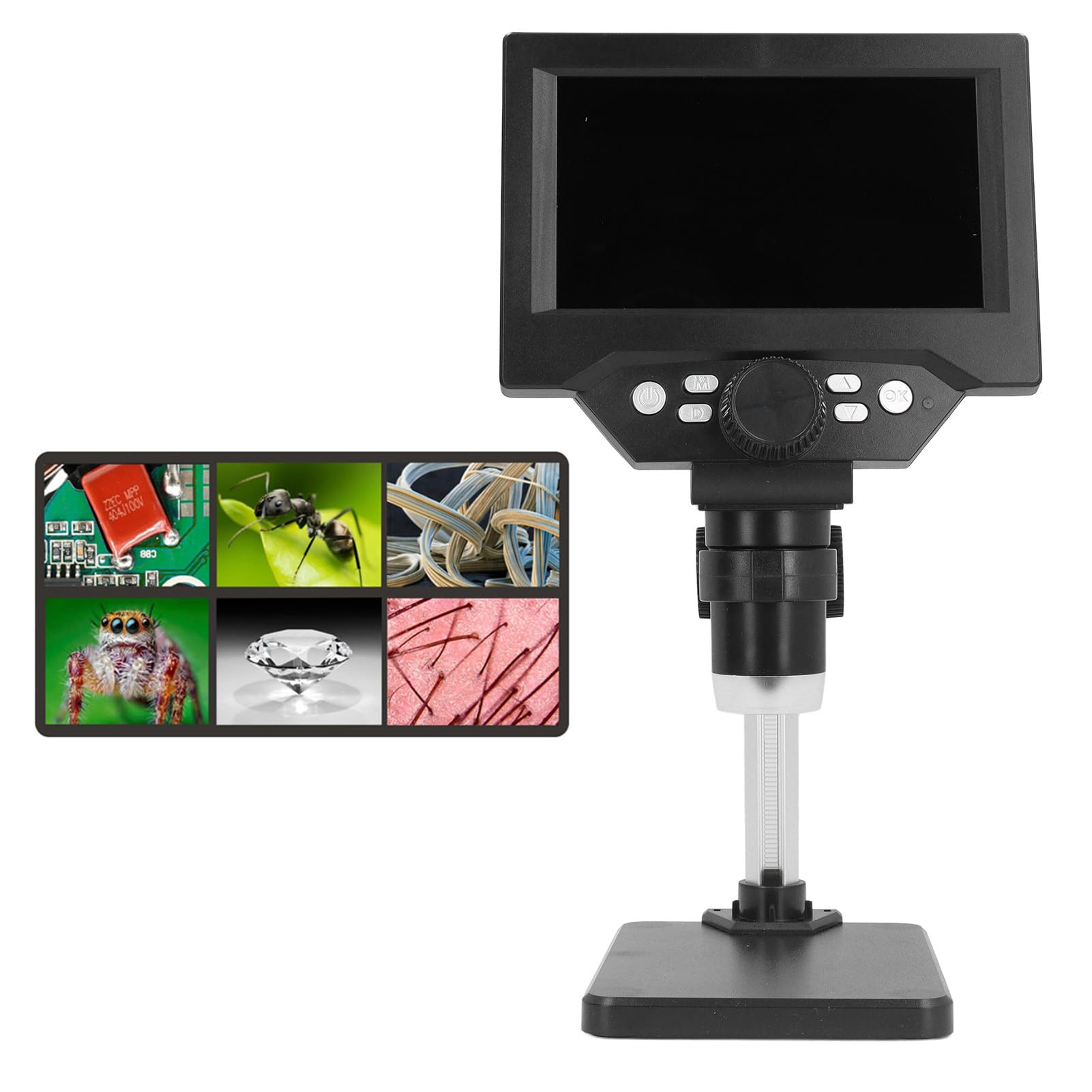 Marhynchus Mikroskop Cyfrowy, Wyświetlacz LCD HD o Przekątnej 5,5 Cala, 10 MP i Powiększenie 1000x Mikroskop USB z Podświetleniem LED, do Kontroli Spawania Naprawczego
