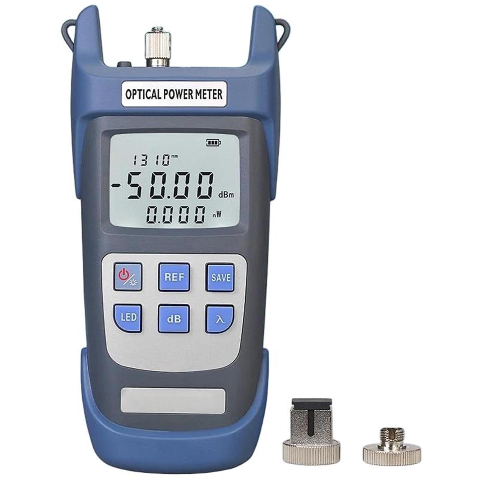 Medidor de potencia óptica (OPM -50 ~+26 dBm) y localizador visual fallos 50 mW VFL FTTH Kit herramientas para prueba