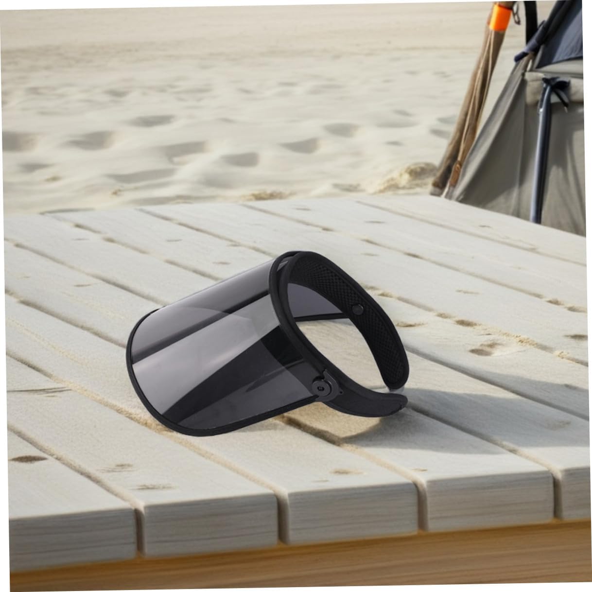 2pcs Women’s Summer UV Protection Plastic Sun Visors Hats Outdoor Sports Cycling Beach Sun Shade Caps Black
