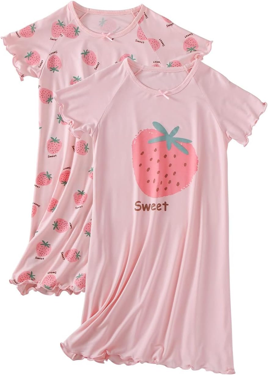 Girls' Summer Dress,Toddler Soft Breathable Dresses 3-12Years