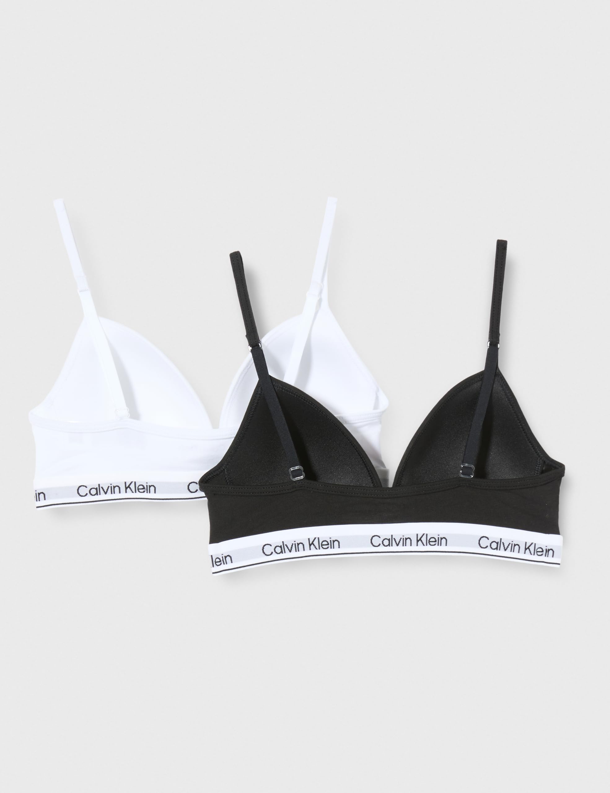 Calvin Klein Bambina, 2Pk Triangle G80G800741, Altri Reggiseni, Pvhblack/Brightwhite, 10 Anni
