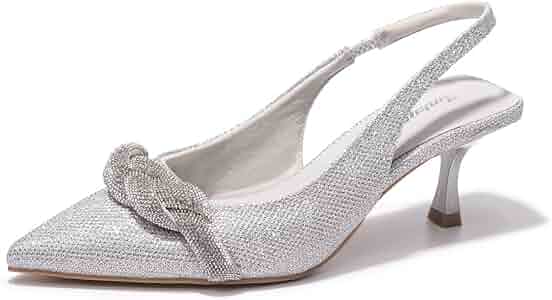 Amazon.com | FUNKYMONKEY Women's Slingback Pumps Shoes