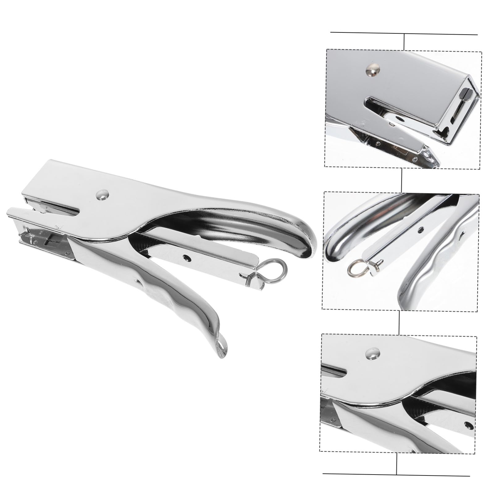 VILLCASE 4 Pezzi 20 Fogli cucitrice a pinza cucitrice d'argento da tavolo scolastica maniglia cartelline faldoni portadocumenti cartellina manuale