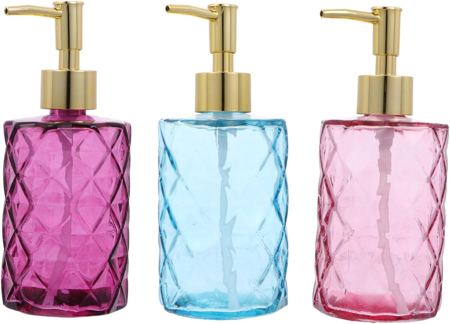 3pcs Lotion Dispenser Hand Bottle Body Wash Storage Holder Bottle Pump for Soap Dispenser Glass Material Eco-Friendly Portable Travel Container