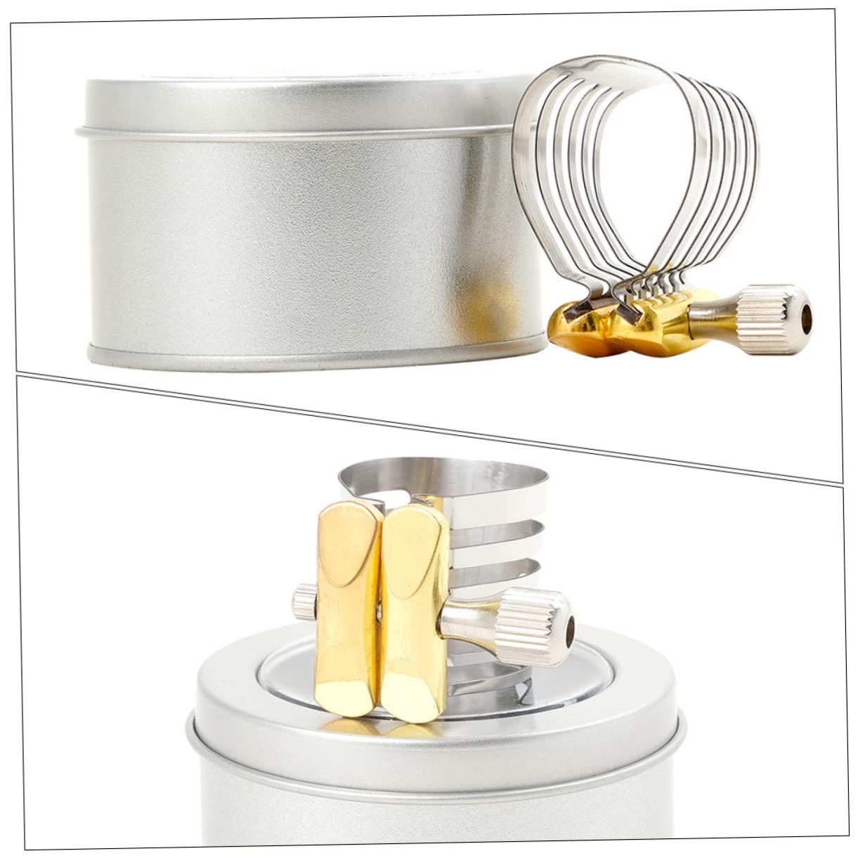 ibasenice 2stücke Stainless Steel Saxophone Clip Leicht Für Altsaxophon Und Tenorsaxophon Installieren Perfektes Zubehör Für Saxophonspieler Silberne Farbe