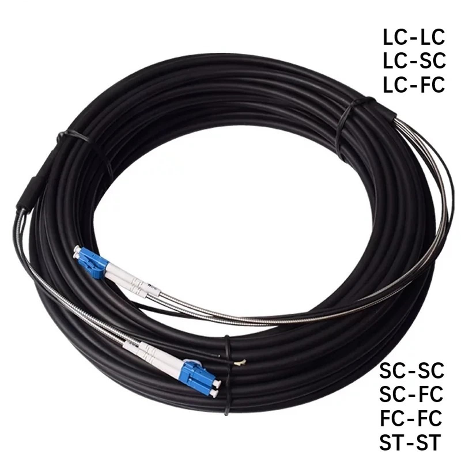 Cordon de raccordement en fibre optique 2C 4C CPRI extérieur 2 conducteurs mode unique (4 cœurs SC-SC OM4) 200 m