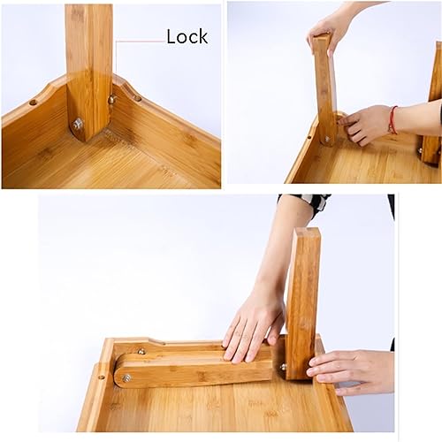 Miniatura 7 de SH Tables Mesa de comedor cuadrada de bambú de estilo japonés y multifunción, escritorio bajo para computadora, tamaño 31.5 x 31.5 x 10.6 in