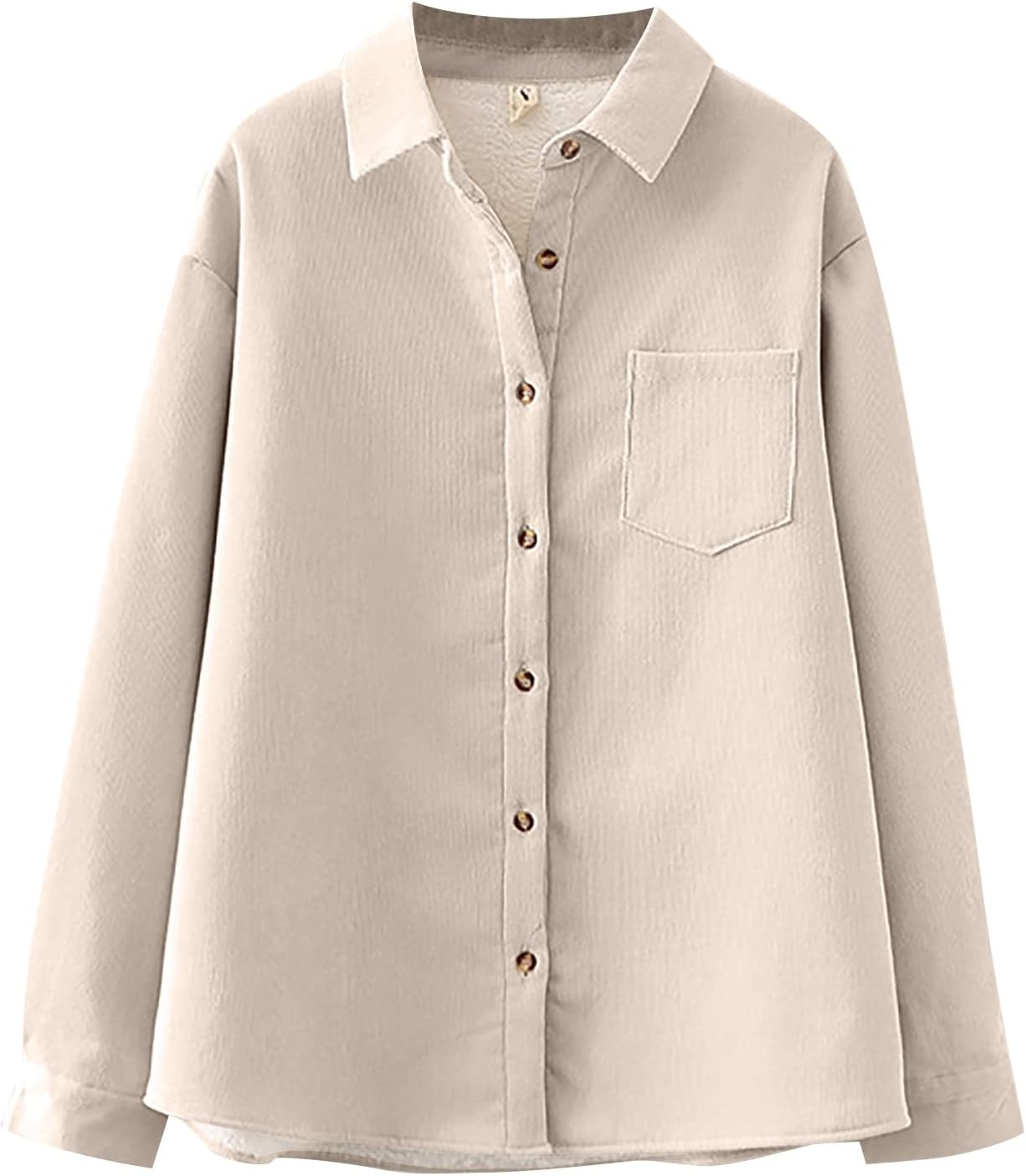 JJHAEVDY  Womens Eleece Plaid Long Sleeve Shirts Lapel Button Down Shacket Jacket Coats : Electronics
