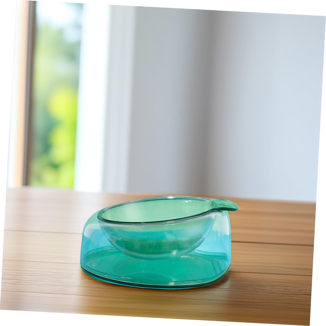 Garneck Pet Food Bowl Tipping Design Cat and Dog Feeder Unique Non Spill Pet Dish for Dogs and Cats Creative Shaped Bowl with Rounded Corners