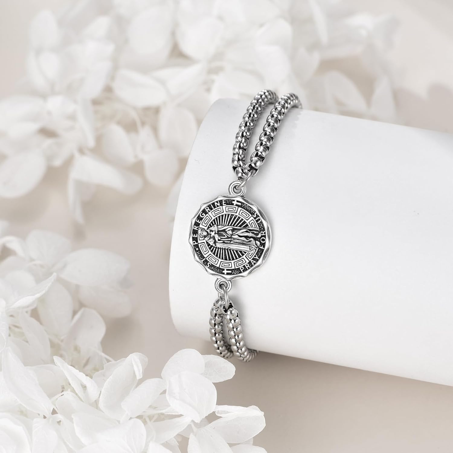 YFN Patron Saint Bracelet Sterling Silver Religious Protector Bracelet Jewelry Gift for Women Men - Image 3