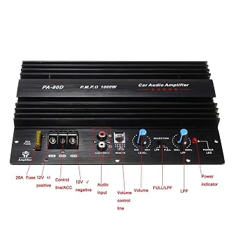 12V 1000W Amplifier Board Mono Car Power Amplifier Powerful Bass Subwoofer Car Aftermarket Amplifier