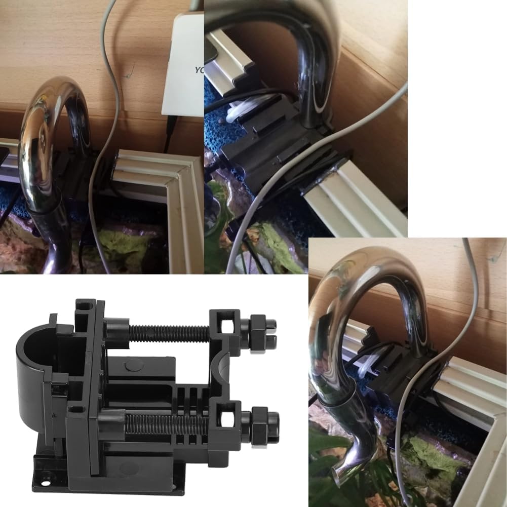 Clips de Fixation pour Tuyau d'Aquarium, 2 Pièces, Support Multifonctionnel pour Changement d'Eau, Noir