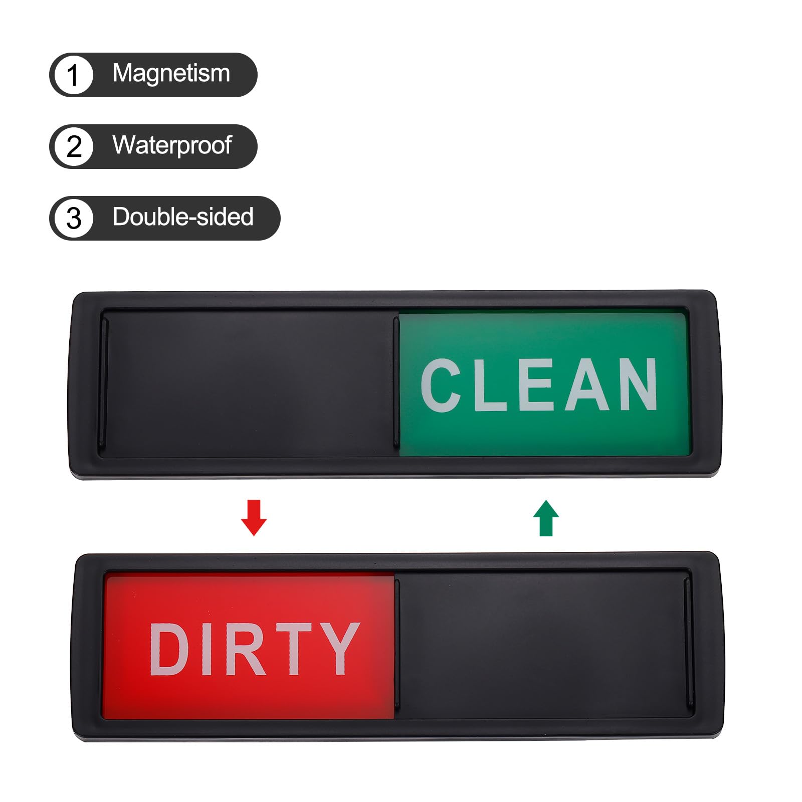 Magnete Per Lavastoviglie Clean/Dirty A Cuore | Indicatore In Acrilico Con Gomme Adesive