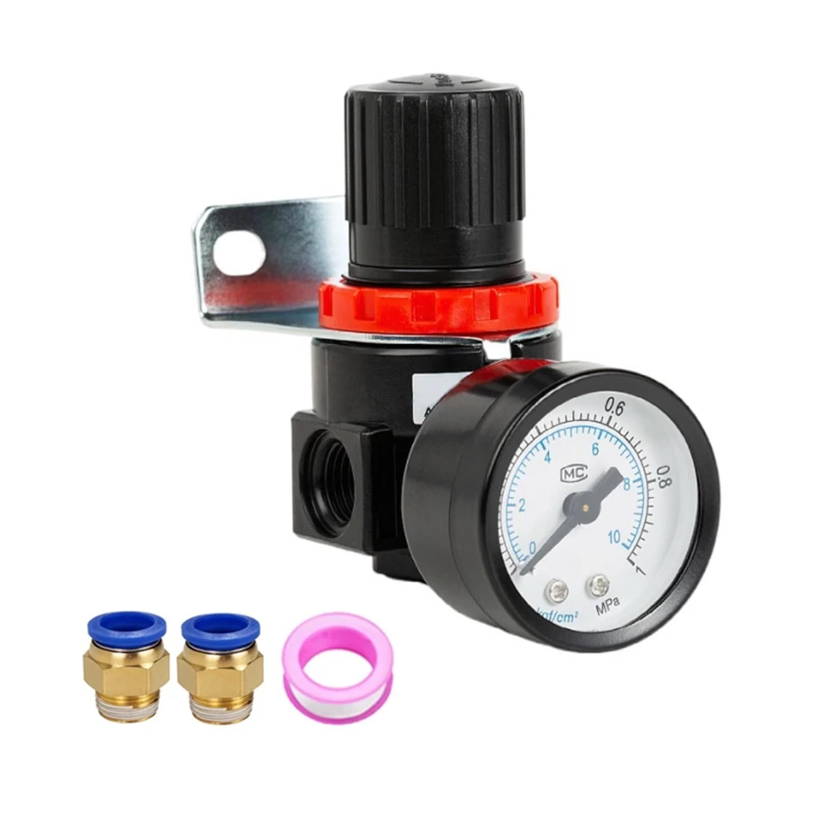 AR2000 0.6 cm Gwint Pneumatyczny Regulator Ciśnienia Sprężarki Powietrza Zawór Redukcyjny 4 mm 6 mm 8 mm 10 mm 12 mm Złącza (Typ Ar2000 i C)