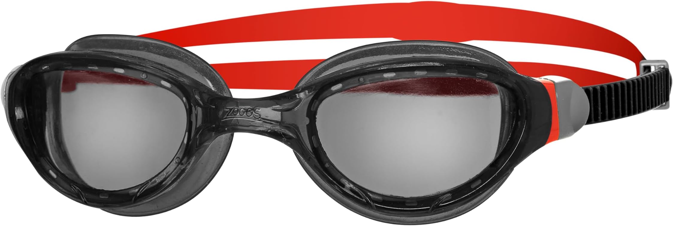 Zoggs Phantom 2.0 Adult Swimming Goggles, UV Protection Swim Goggles, Quick Adjust Adult Goggles Straps, Split Yoke Comfort Swimming Goggle Strap, Fog Free Clear Swim Goggle Lenses