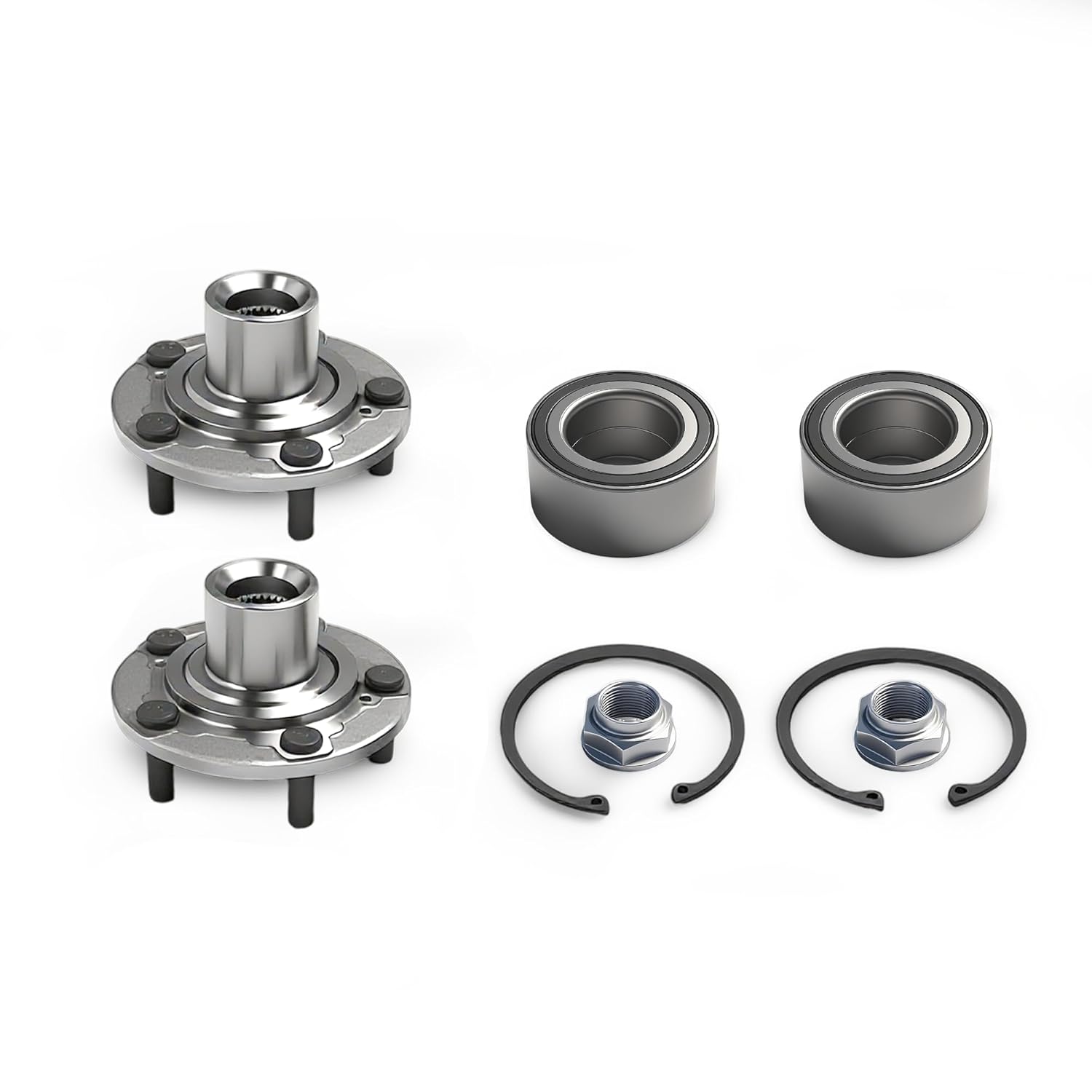 Front Wheel Hub Bearing Assembly Set of 2 for Honda Accord 2013 2014 2015 2016 2017, OE 510118, 44600-T2F-A01, WH510118, NT510118