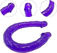 Vista 3 de Consoladores sexuales súper largos de doble extremo, de 18.1 pulgadas, juguetes sexuales, suaves y flexibles, consoladores de doble cara para pene