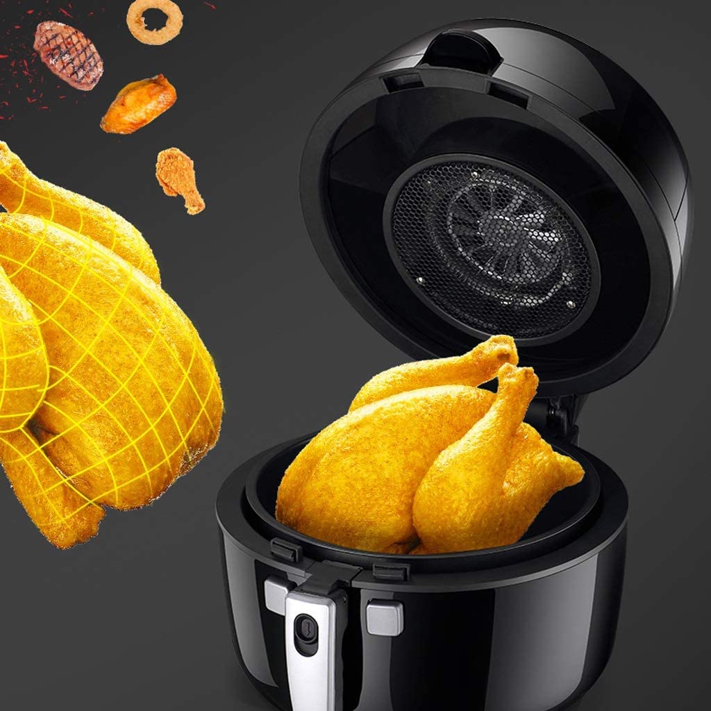 Frytkownica powietrzna, cyfrowa mini frytkownica powietrzna, beztłuszczowa, zdrowa frytkownica o pojemności rodzinnej, piekarnik/kuchenka do gotowania z niską zawartością tłuszczu, timer i w pełni