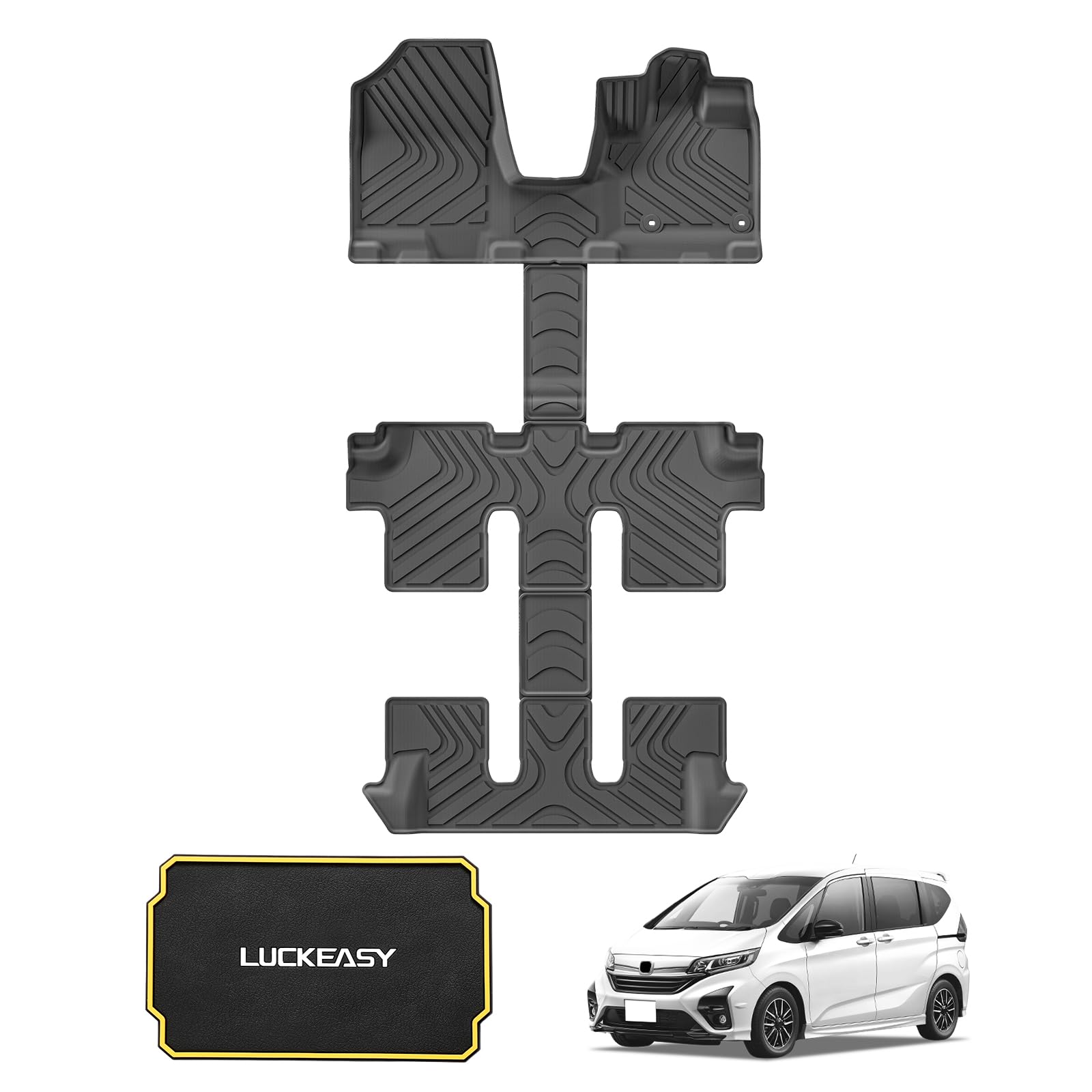 Amazon | LUCKEASY ホンダ 新型 フリード GT系 6人乗り 専用 3Dフロア