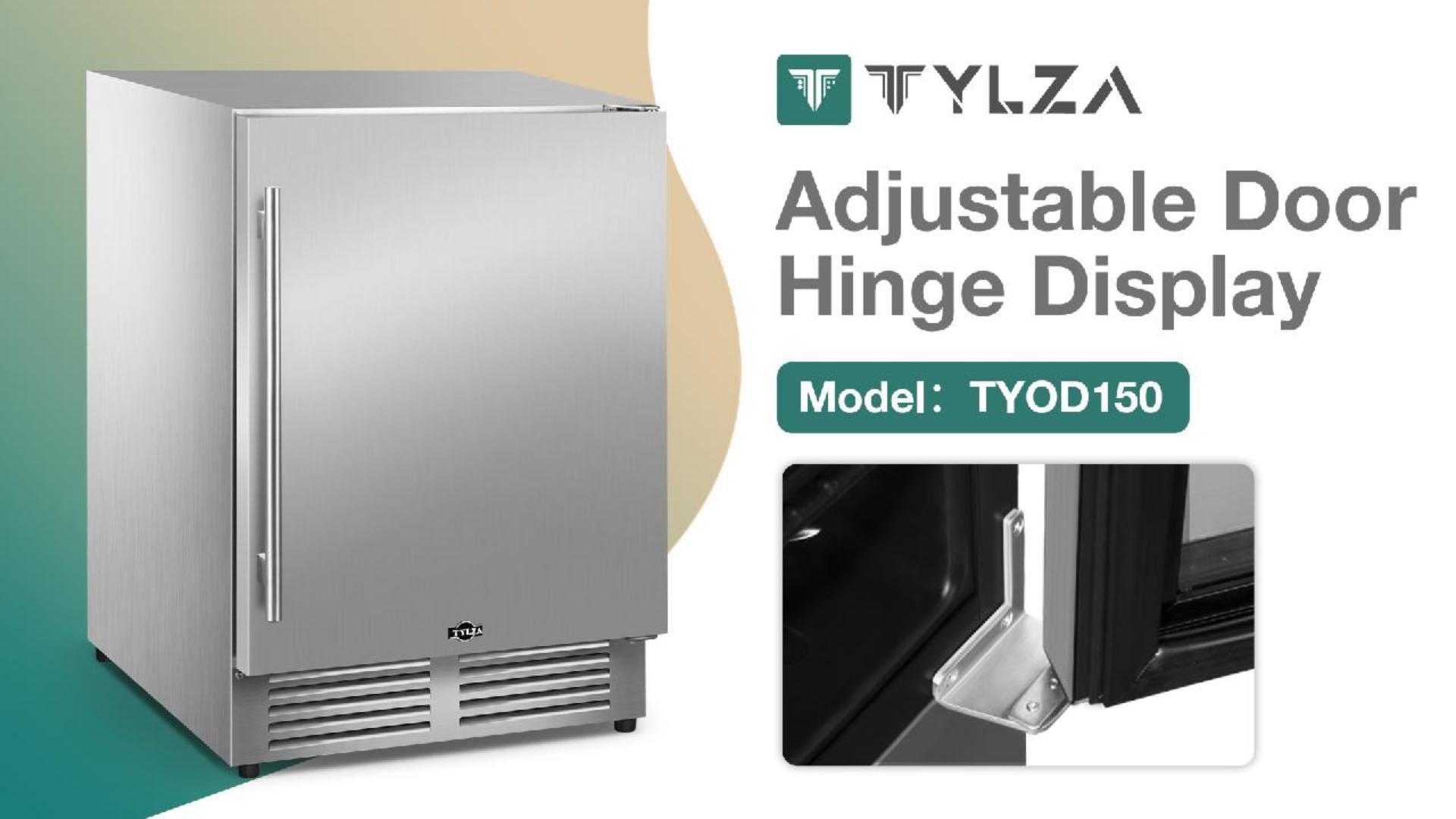 Image of Tylza 24 inch Outdoor Beverage Refrigerator 176 Can Stainless Quick Chill
