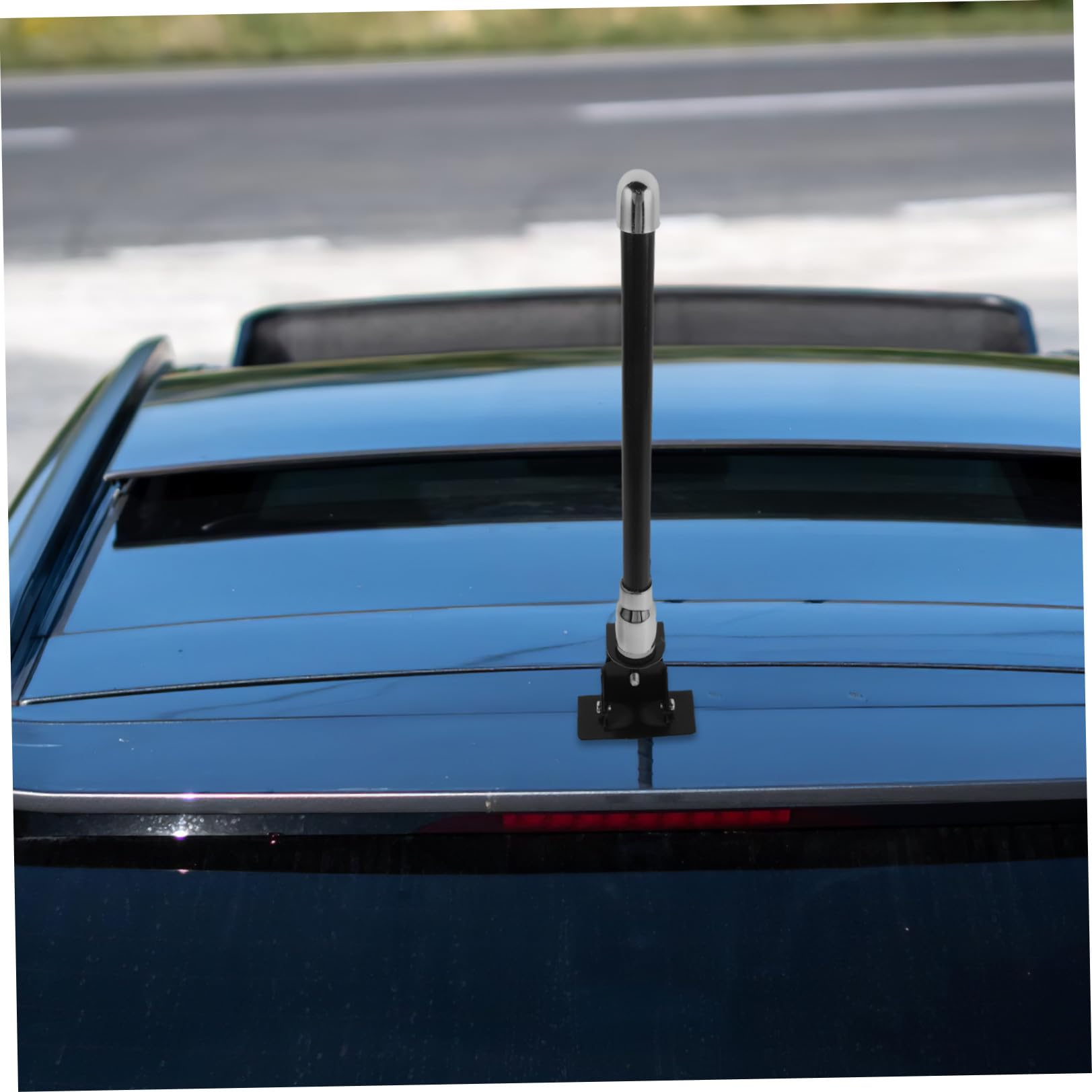 VALICLUD Antena Decorativa Automotriz de Metal Negro 36 Cm para Coche y Motocicleta, Antena de Techo de Radio para Coche Resistente Corrosión, Accesorio Exterior Compatible Maletero y Capó