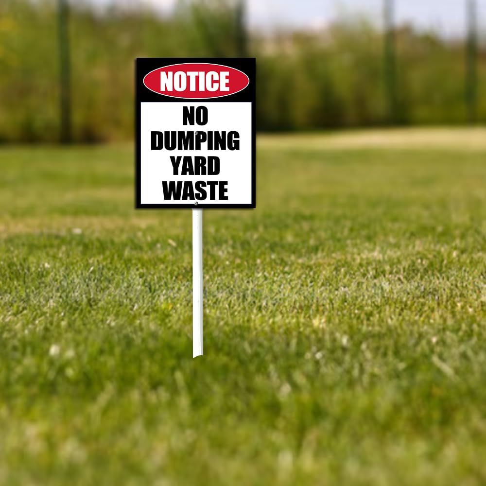 Panneau « No Dumping Respect Your Neighbors » Avec Piquet De