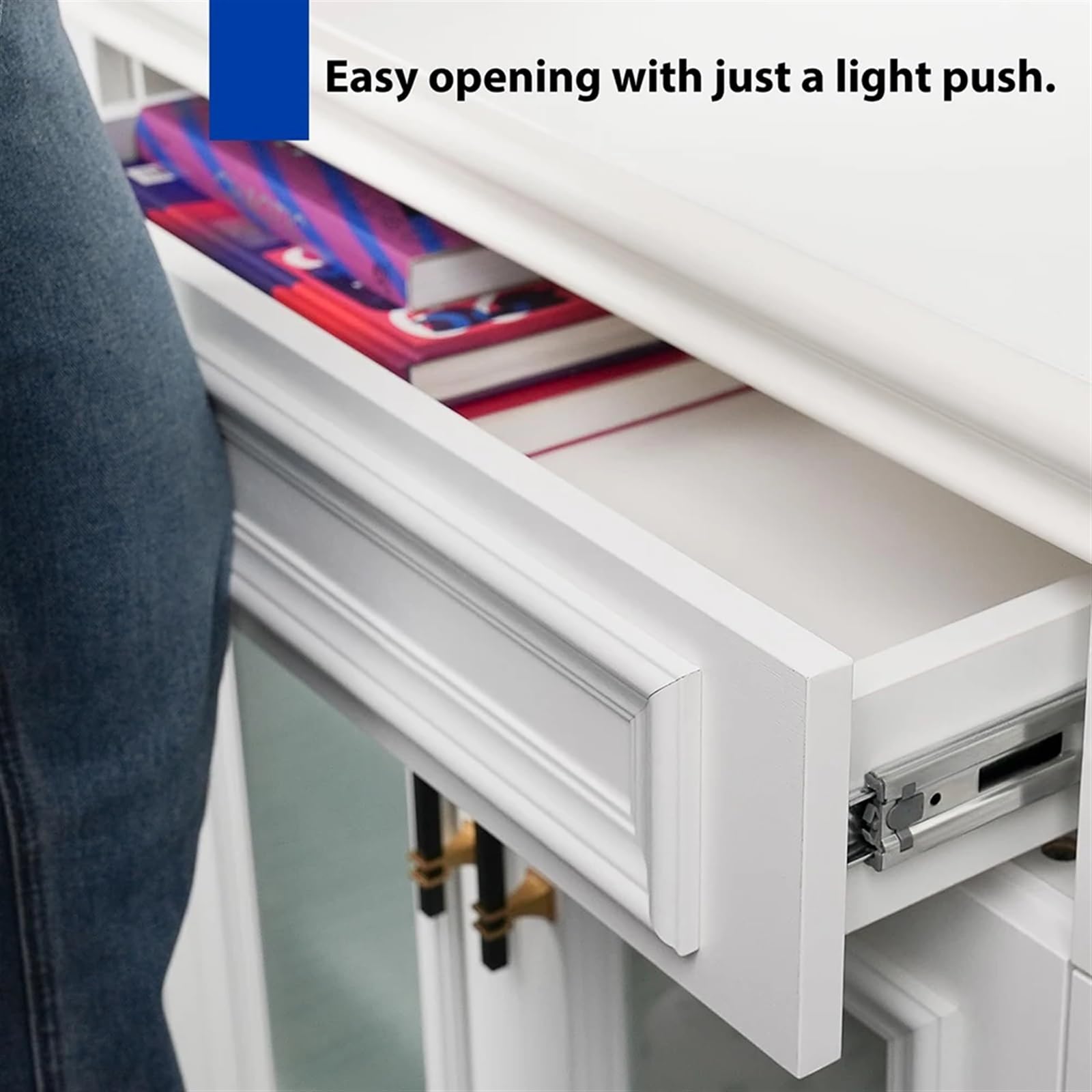 Guide Per Cassetti 12-16 Inches Stainless Steel Drawer Slides Soft Close Track Rail Sliding Three-Section Cabinet Furniture Hardware Per Cucina(16 inches)