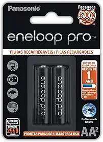 Pilha Recarregável PRO AA, Eneloop, BK-3HCCE/2BB