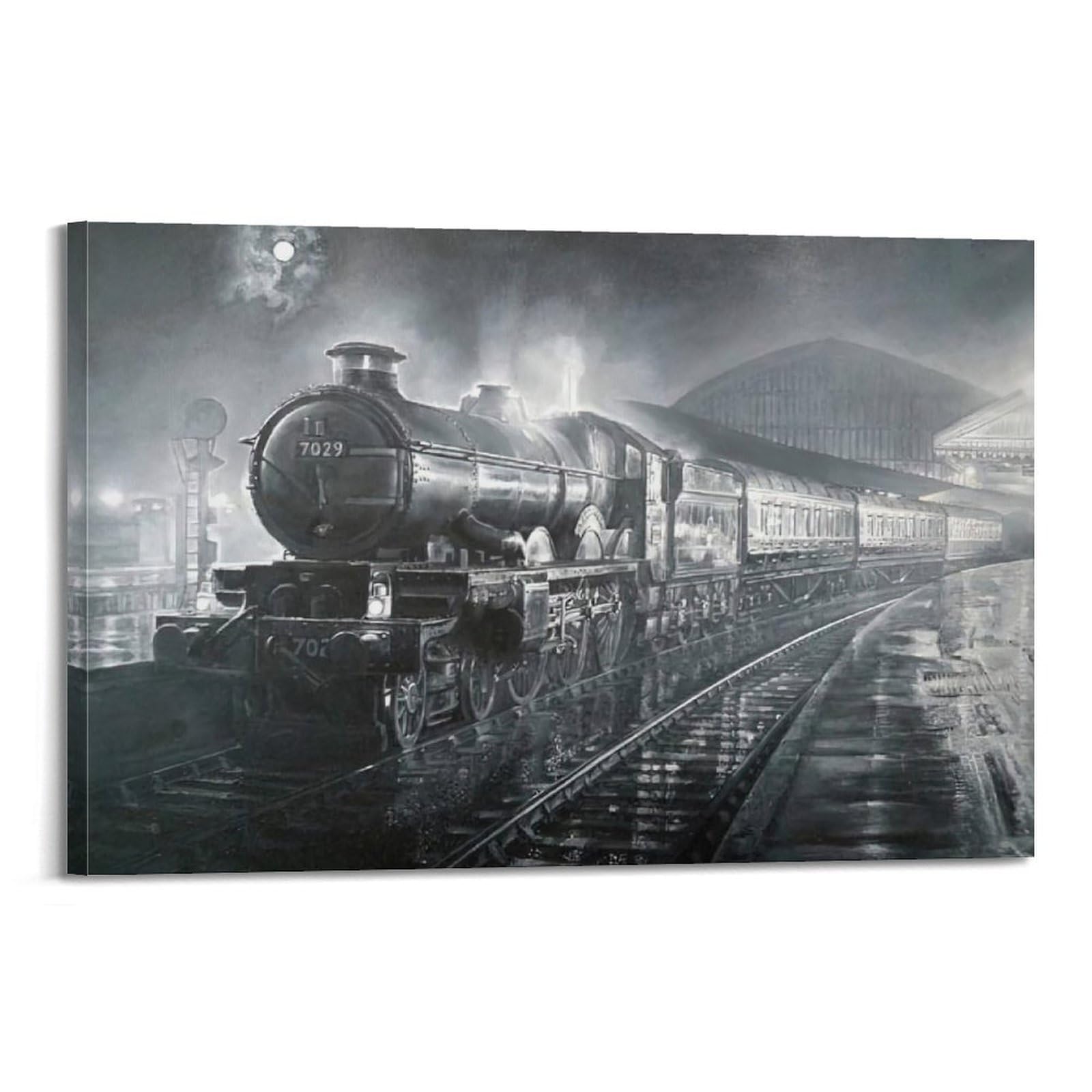ZSZWHJ Vintage Transport Art Poster Steam Train 7029 Poster Decorative Painting Canvas Wall Posters And Art Picture Print Modern Family Bedroom Decor Posters 12x18inch(30x45cm)