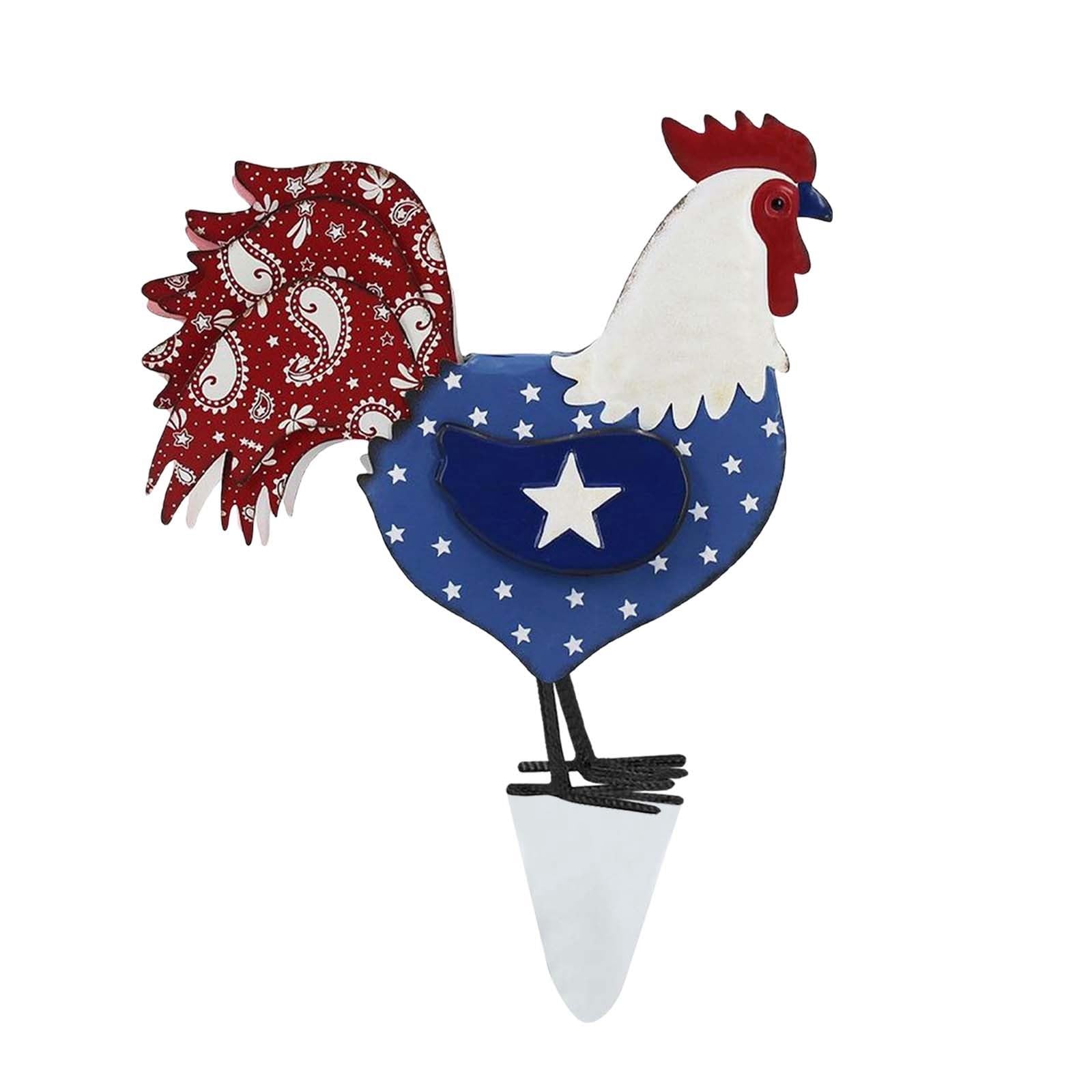 Amazon.com: Generic Metal Rooster Statue Patriotic Decor