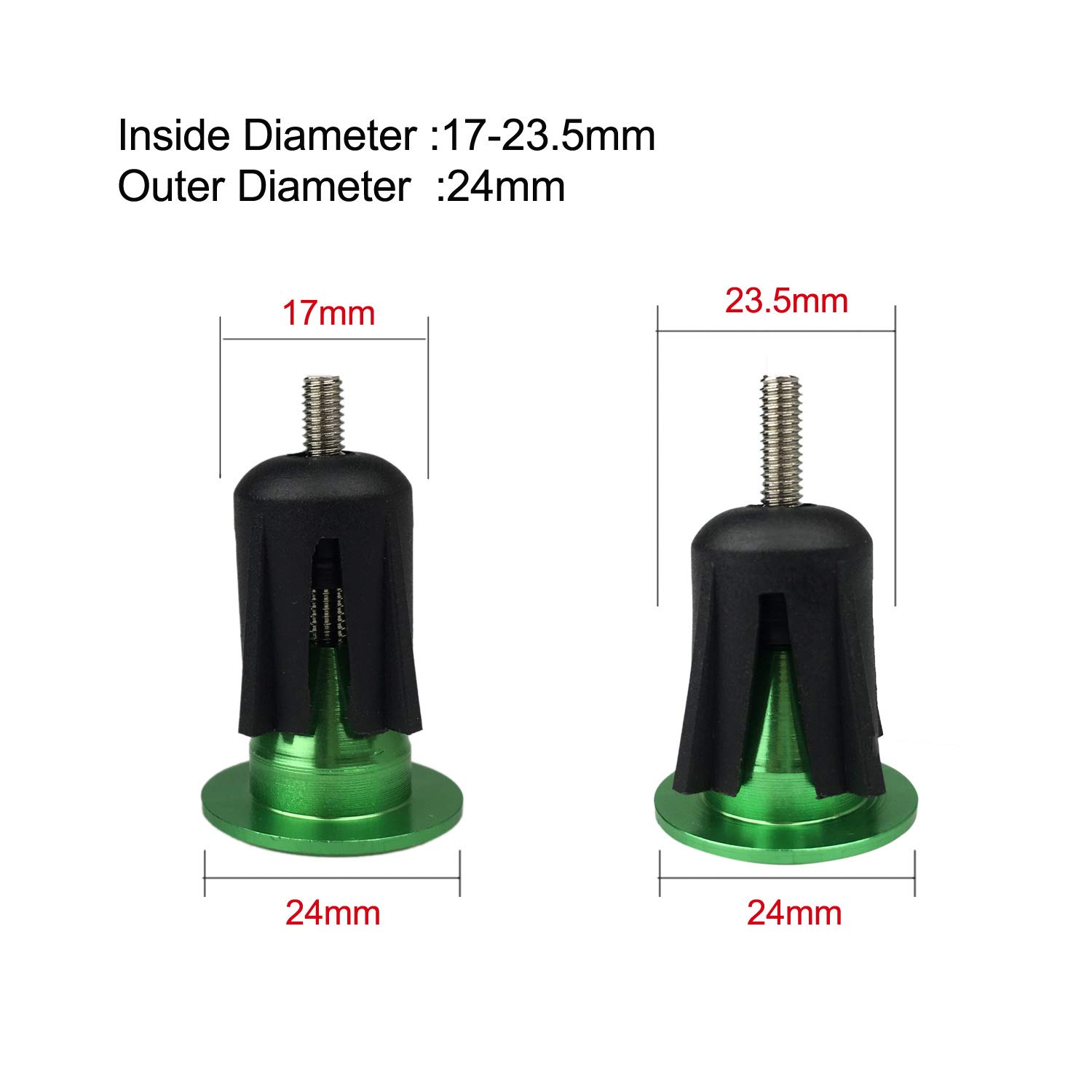 Amindz 20 Stuks Fietsstuurdoppen,10 Paar Kunststof Einddoppen voor Fietsen,Zwarte Stuurdoppen voor Stuureinden,Stuurdoppen voor de Meeste Fietsen,Mountainbikes,Racefietsen