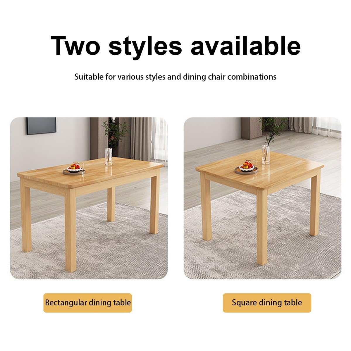 Nowoczesny prostokątny stół do jadalni pogrubiony drewniany stół do jadalni do kuchni restauracji salonu - 120 x 60 x 75 cm stylowy i meblowy