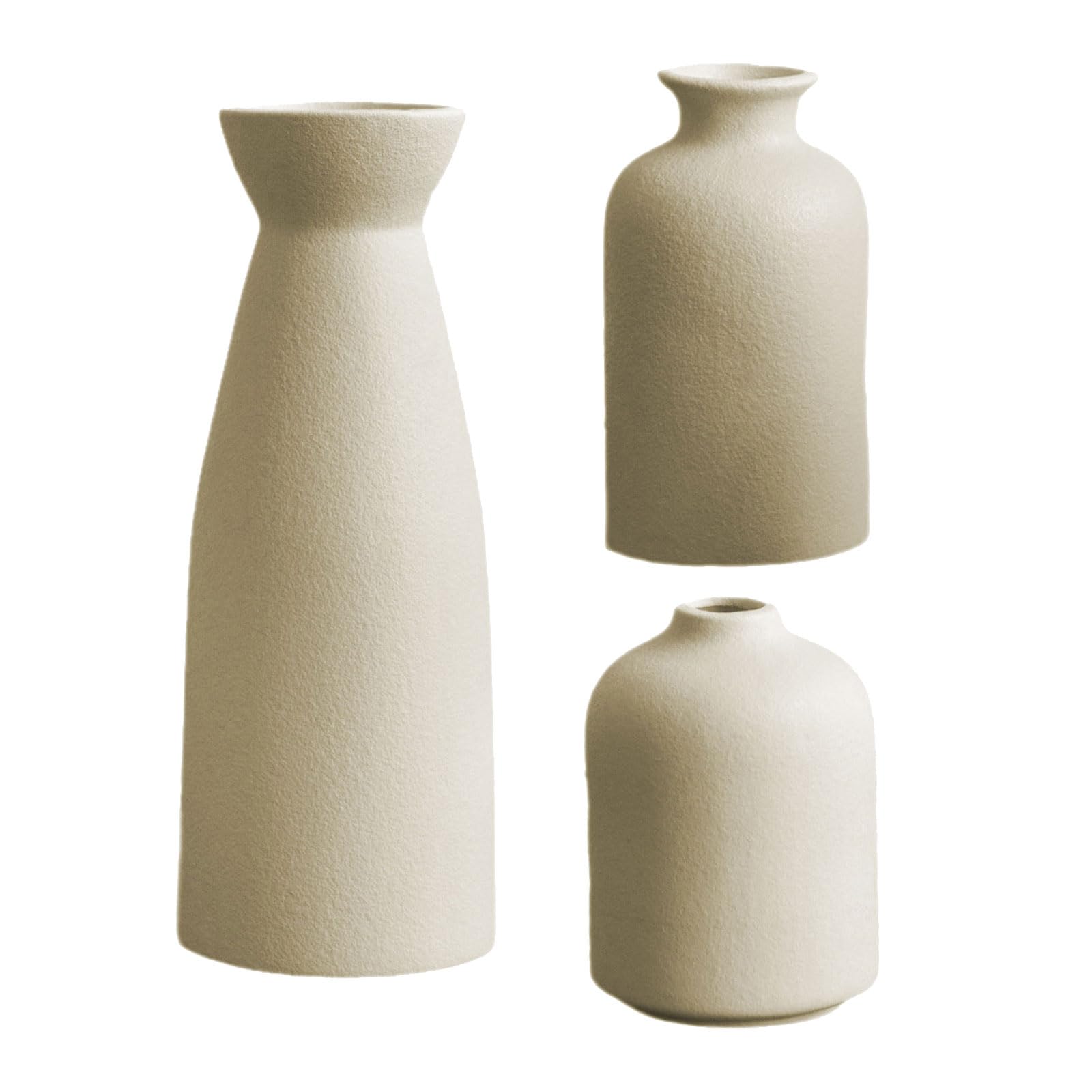 Keramik-Vasen-Set, Heimdekoration, Wohnzimmer, Blumenarrangement, 3 Stück