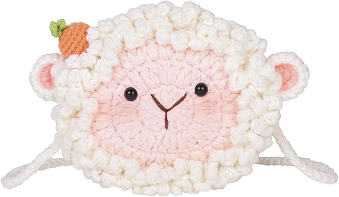 Sheep Bag - Sheep Crossbody Bag, Children Shoulder Bags, Animal Purse Handbags, Plush Bags, Sheep Lover Gift for Family, Friends, Nieces, Sisters, Older Sisters, Lightweight Durable