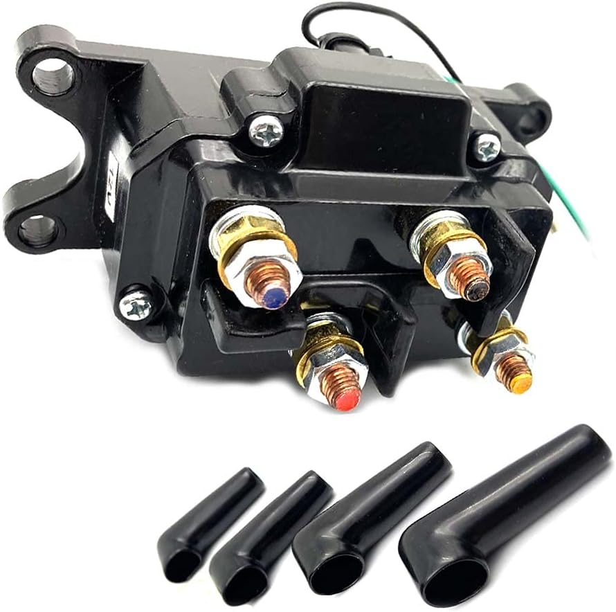 DEVMO ATV UTV Winch Contactor Solenoid 12V Solenoid Relay Contactor Winch Switch 2875714/63070 / 62135/74900,Compatible with Ramsey, Warn, Superwinch Champion 2500 3000 3500 4500 lb