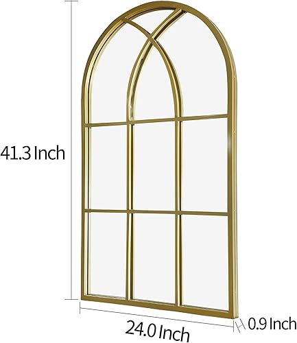 Miniatura 2 de ironsmithn Espejo de pared decorativo largo para colgar en la pared, para baño, sala de estar o dormitorio