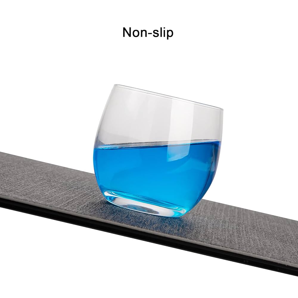 Set 4 Tovagliette Americane In Pelle - Impermeabili E Lavabili Con Sottobicchieri (Grigio Rosa) - Foto 4