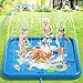 Peradix Tappetino Gioco d'Acqua per Bambini, 67in/170cm Spruzzi e Splash Tappeto Gioco d'Acqua da Giardino per Ragazzi e Ragazze,Splash Pad d'Acqua Giocattoli