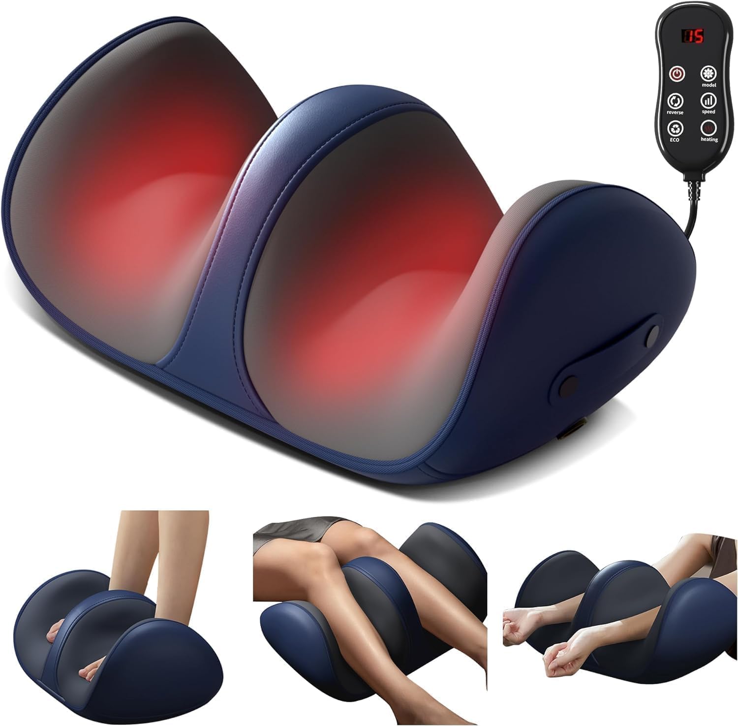 Shiatsu Foot Massager Machine with Heat, Foot and Calf Massager,Delivers Relief for Tired Muscles and Plantar,Deep Tissue Massager, Pain Relief, Promotes Blood Circulation Giftfor Women Men